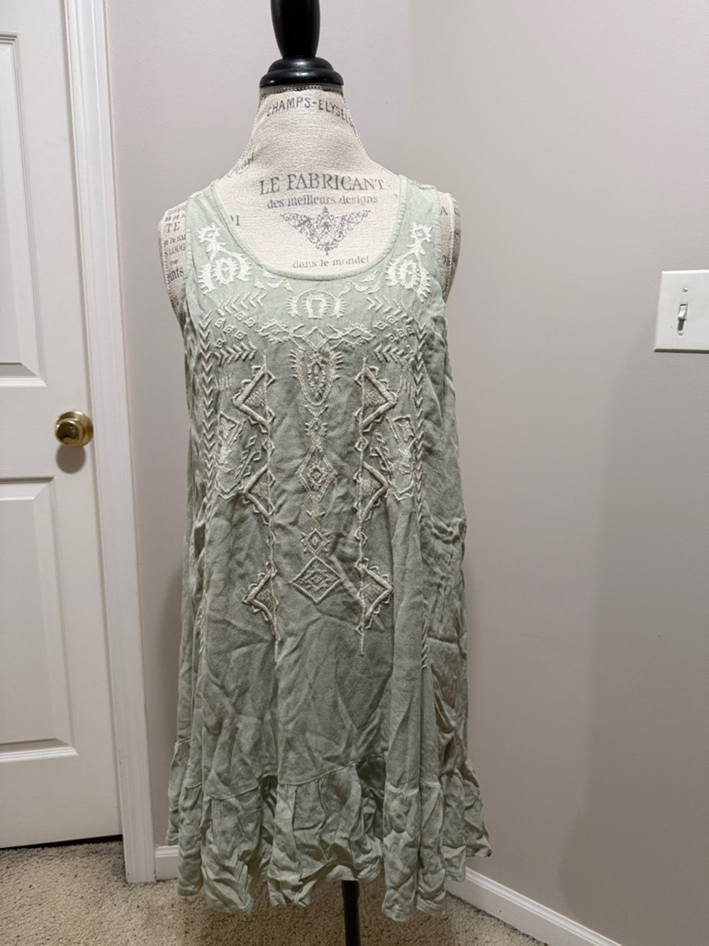 Hollister Embroided Boho-Style Dress: M